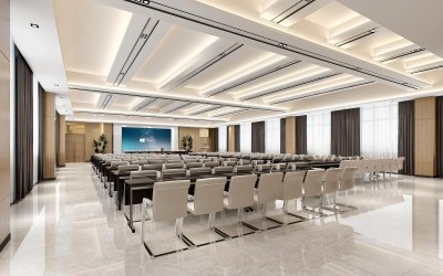 现代大型报告厅3D模型下载